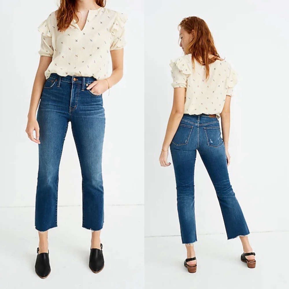 Madewell Cali Demi-Boot Jeans in Preston Wash: Raw-Hem Edition
